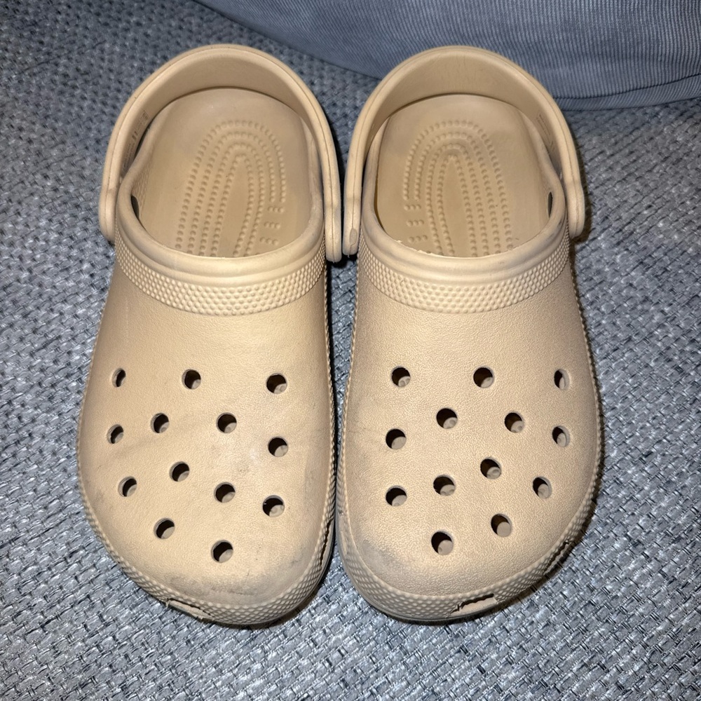 CROCS Beige Comfort Clogs
